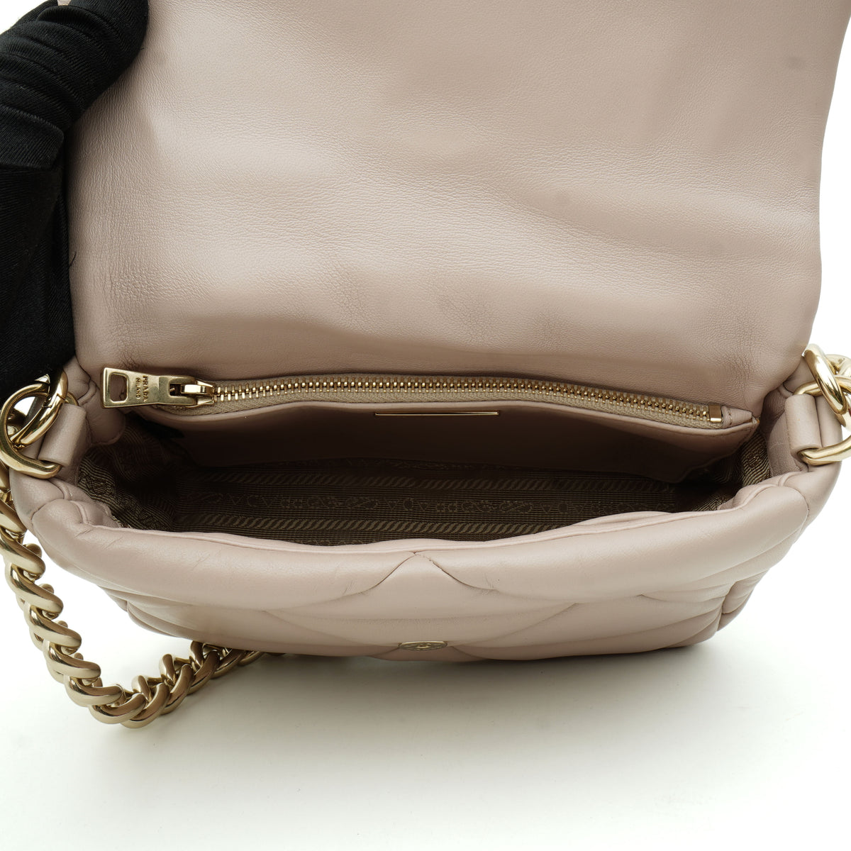Prada Nappa Re-Nylon Triangle Quilted Patchwork Ninfea Flap