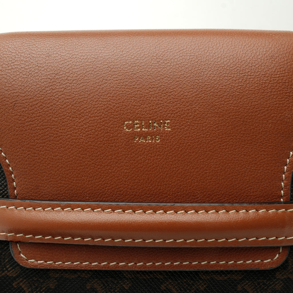 Celine Phone Pouch Triomphe Canvas
