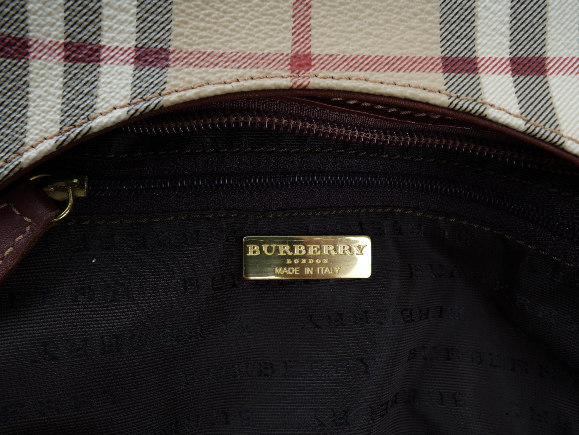 Burberry Haymarket Check Hobo