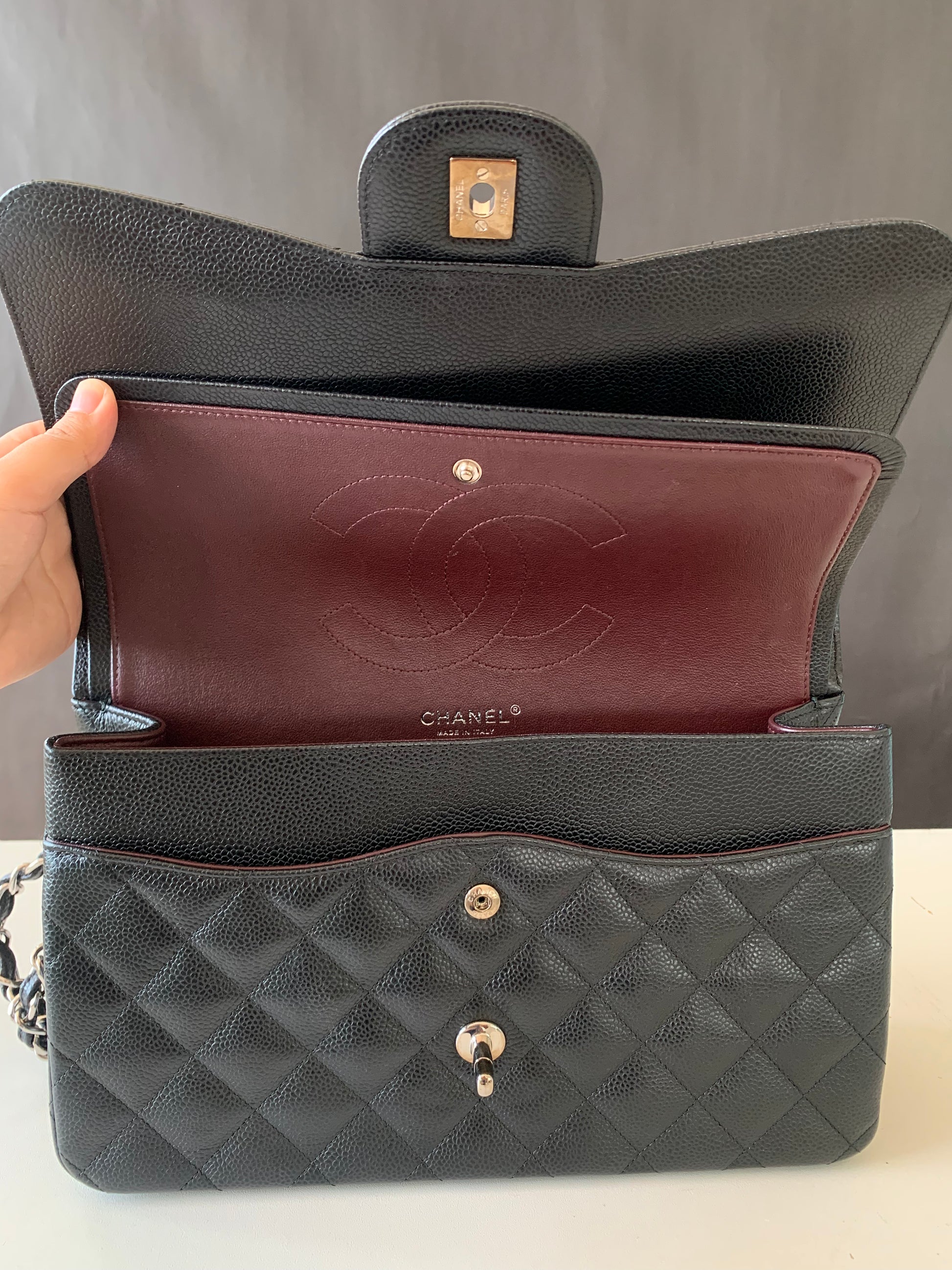 Chanel Double Flap Jumbo SHW