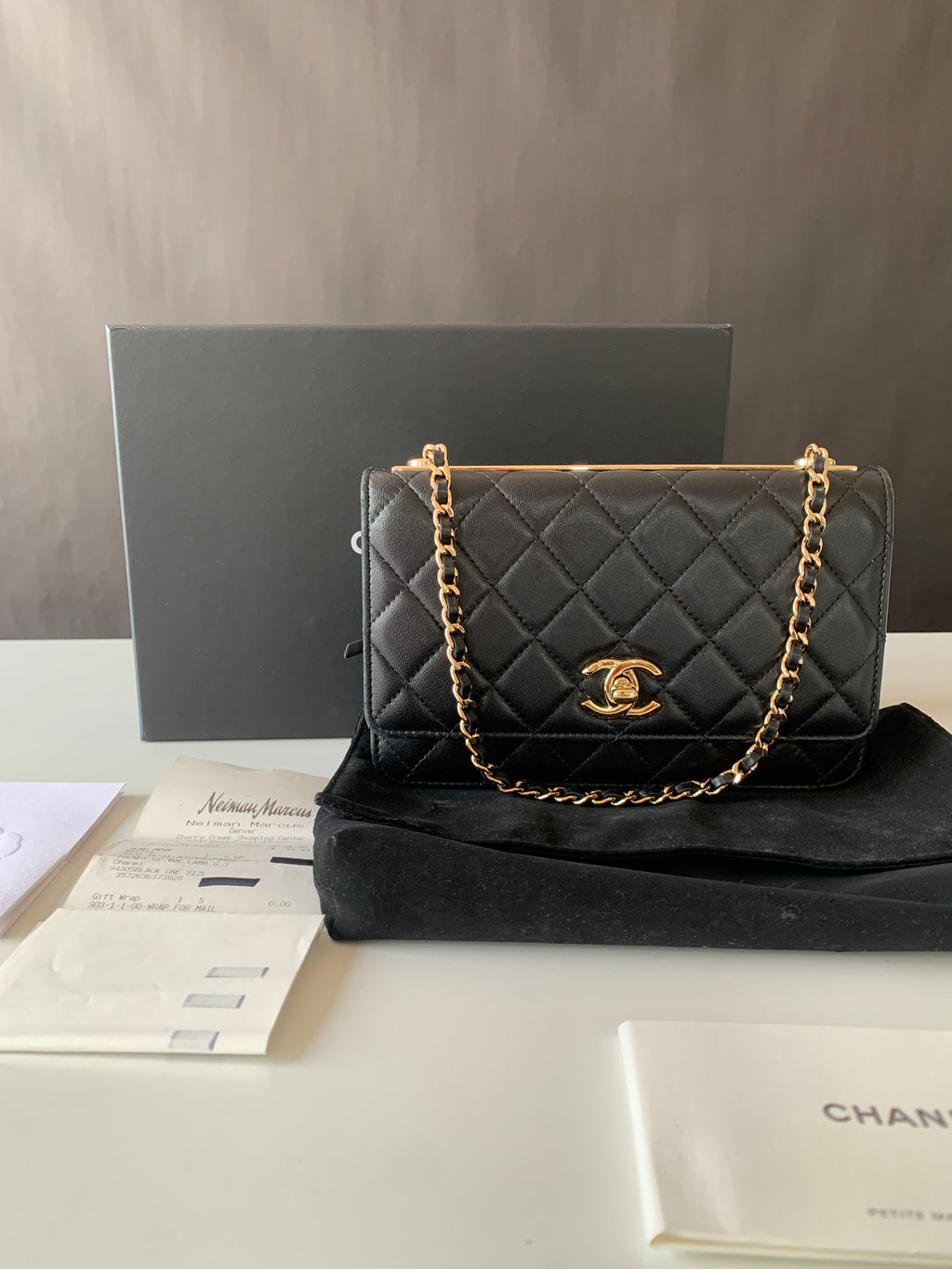 Chanel Trendy Wallet on Chain WOC Lambskin