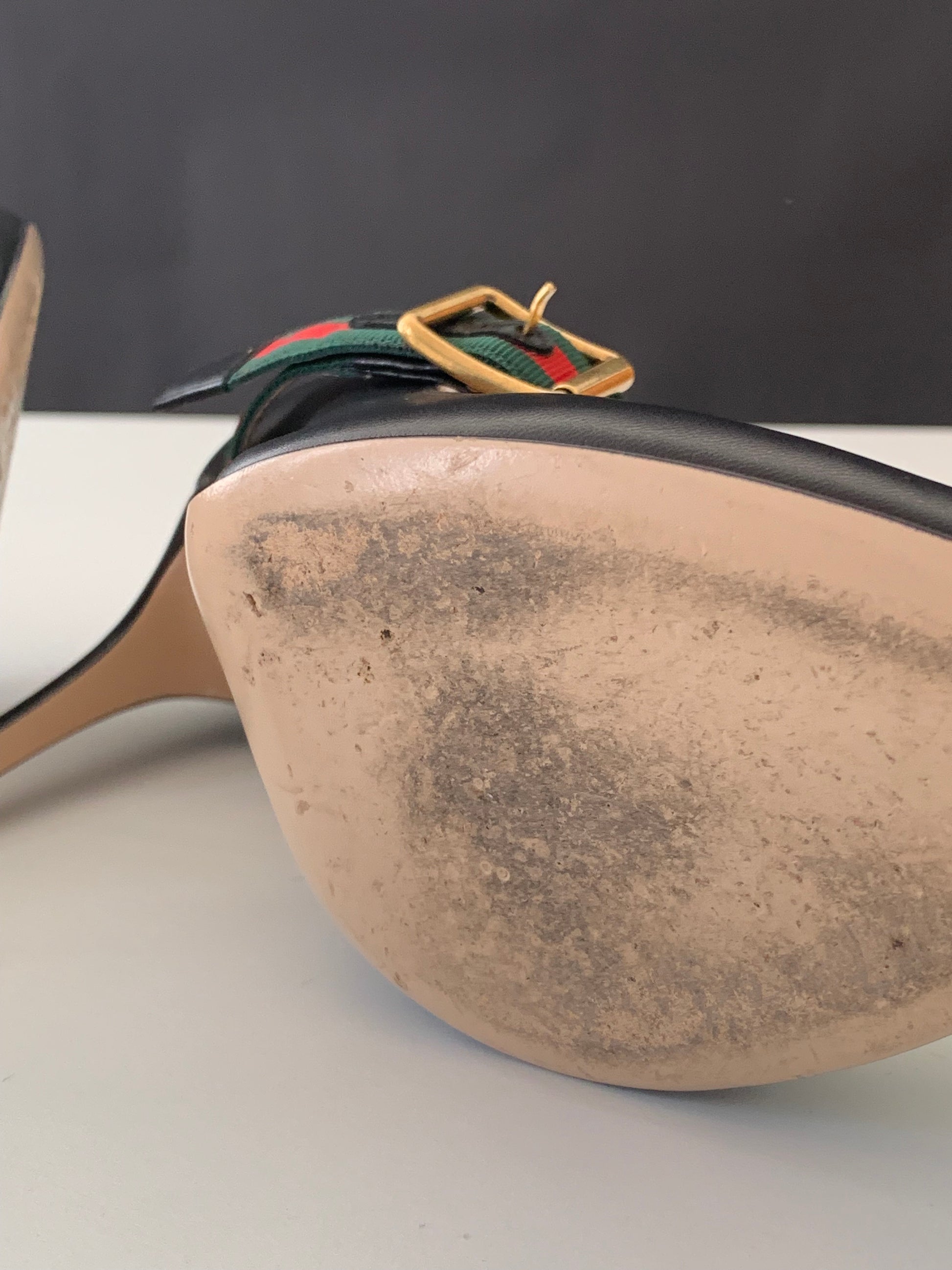 Gucci Malaga Kid Sylvie High Heel Pumps 37