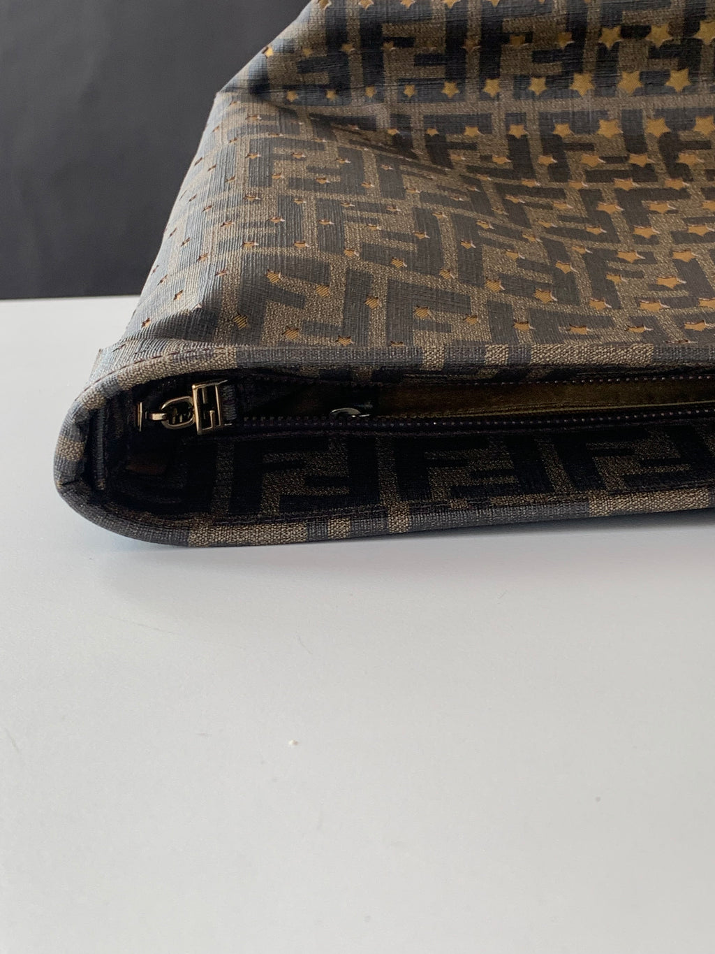 Fendi Zucca Spalmati Stars Roll Tote