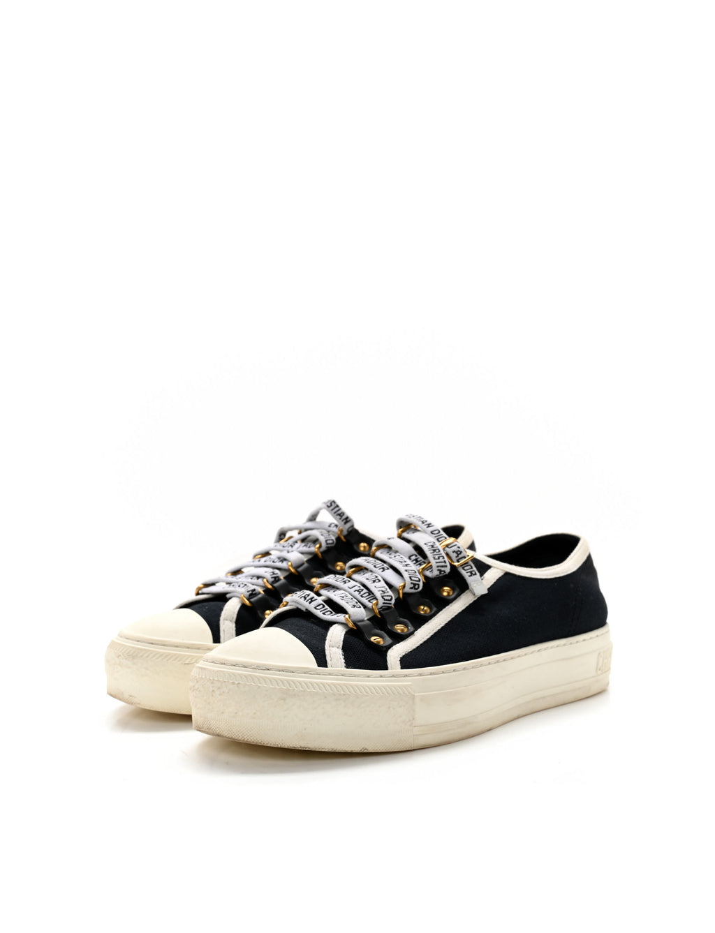 Dior Canvas Dot Walk'N'Dior Low Top Sneakers 36