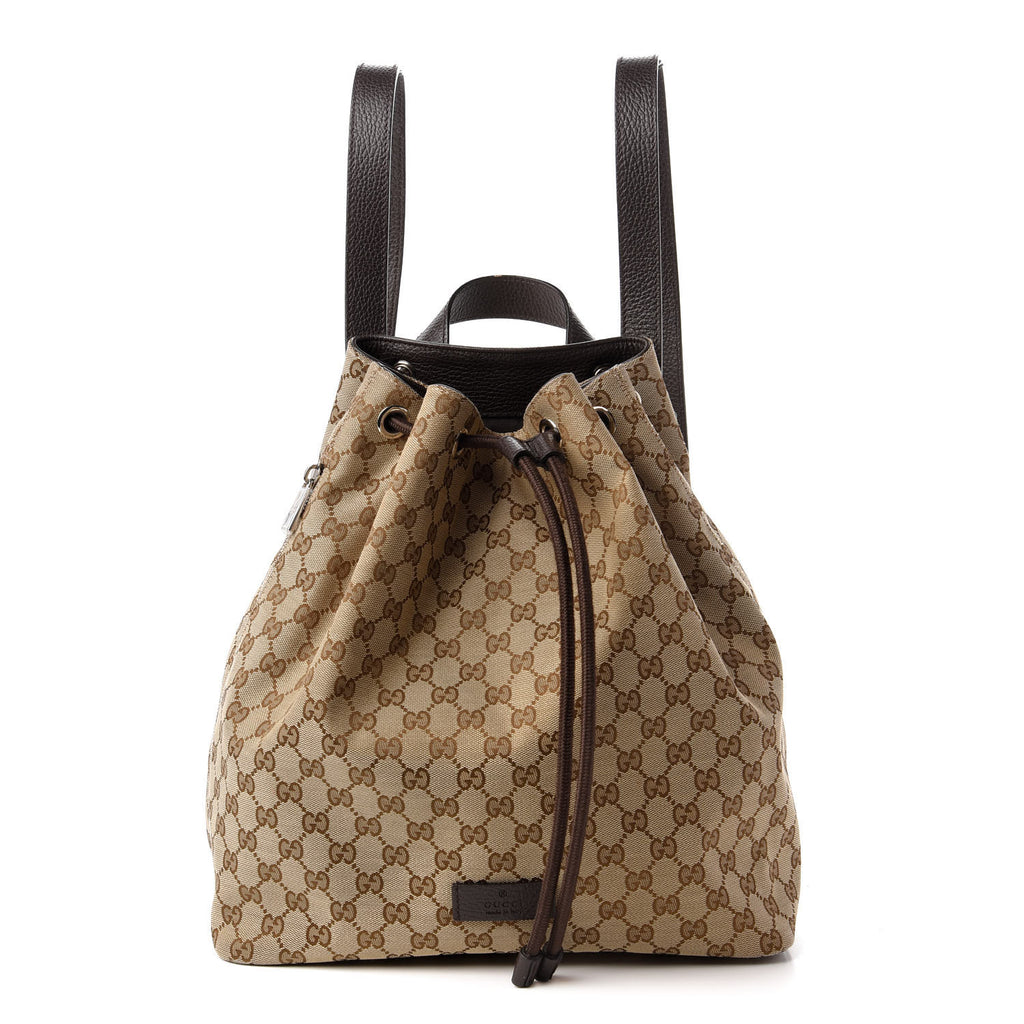 Gucci Dollar Calfskin O Drawstring Backpack
