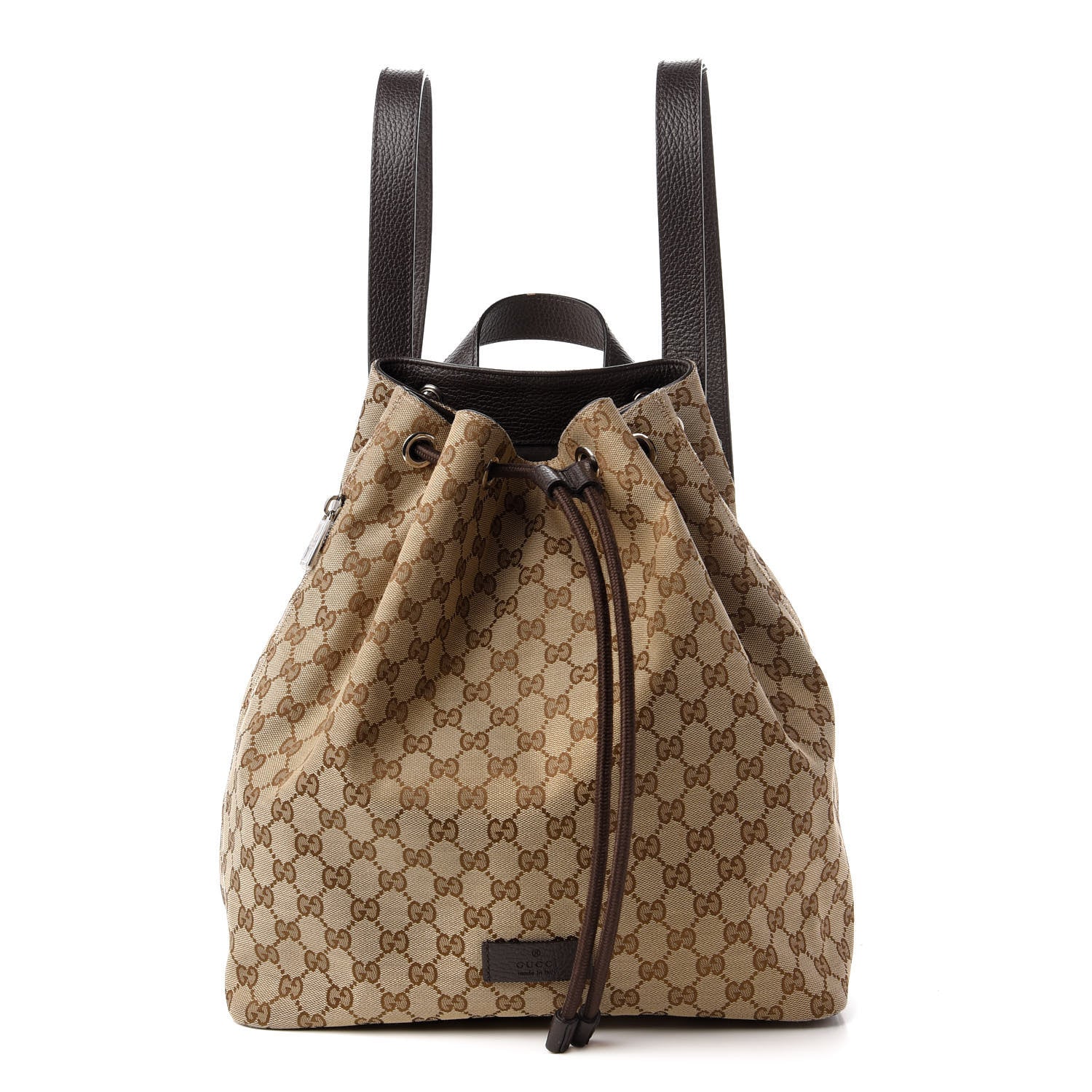 Gucci Dollar Calfskin O Drawstring Backpack