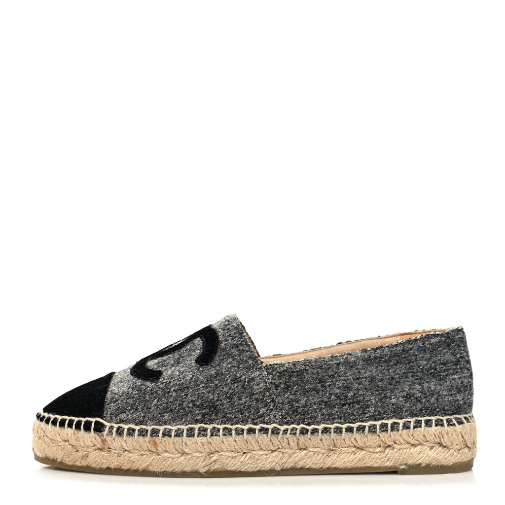 Chanel espadrilles grey online