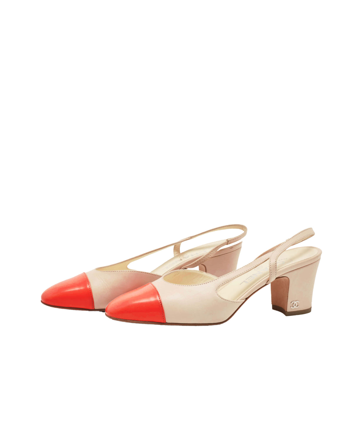 Chanel Cap Toe Slingback Pumps 38