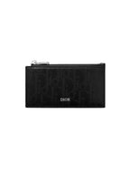 Dior Zipped Card Holder Oblique Galaxy