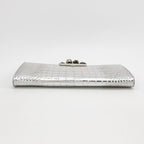 Alexander Mcqueen Skull Clutch Silver