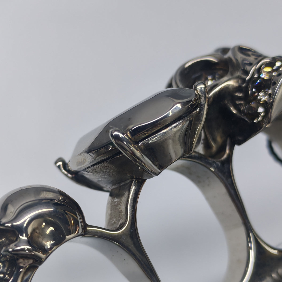 Alexander Mcqueen Skull Clutch Silver