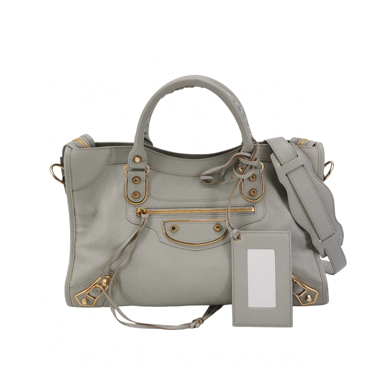 Balenciaga Medium City Metallic Edge Gray GHW