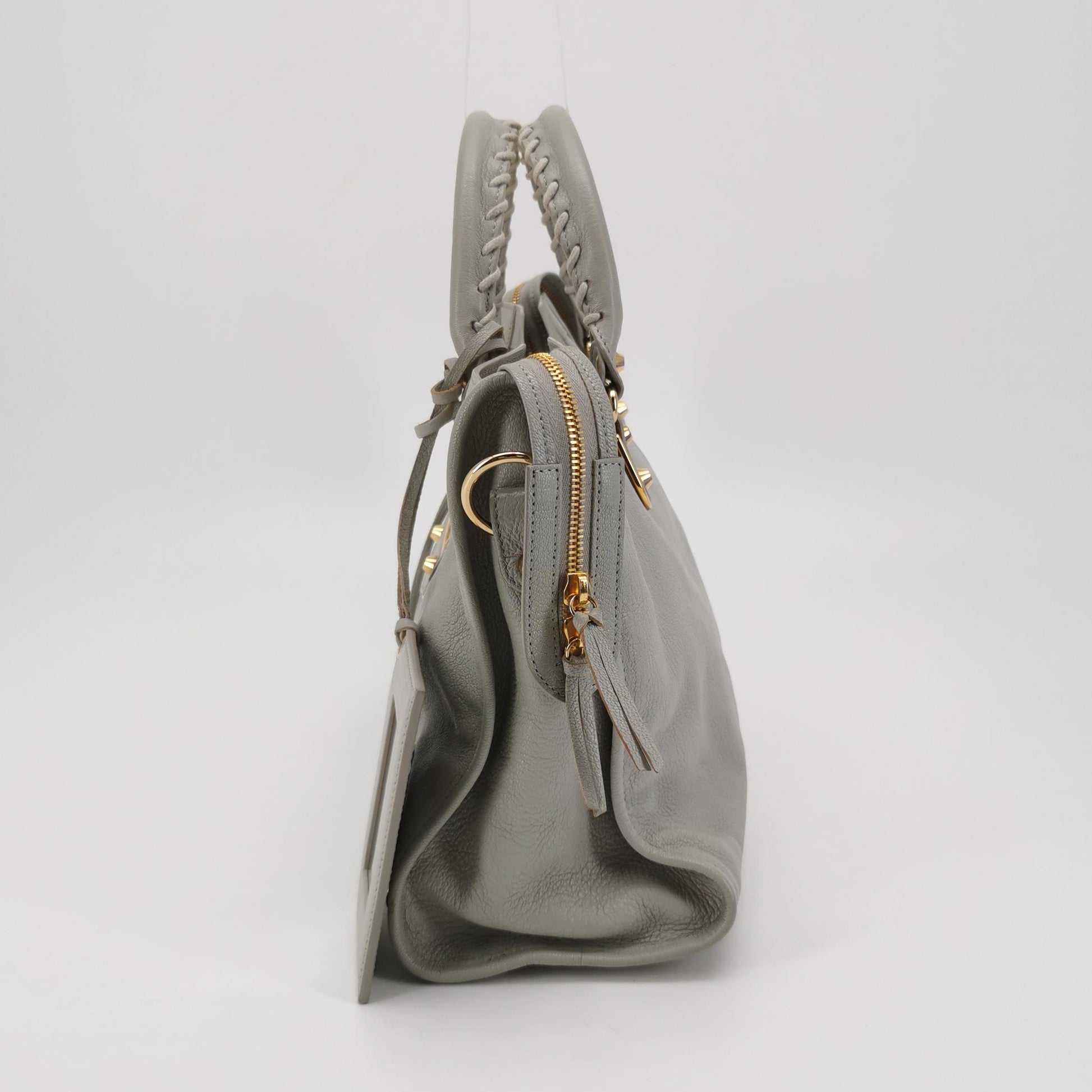 Balenciaga Medium City Metallic Edge Gray GHW