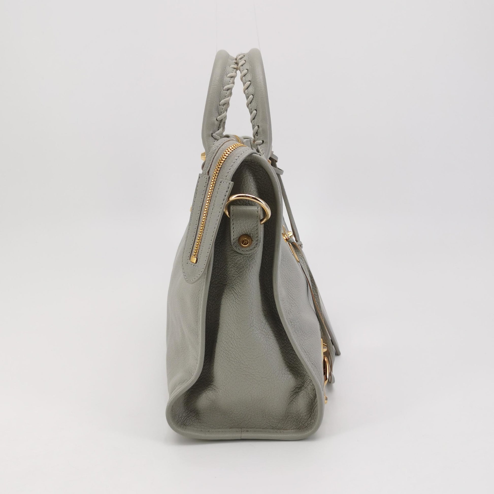 Balenciaga Medium City Metallic Edge Gray GHW