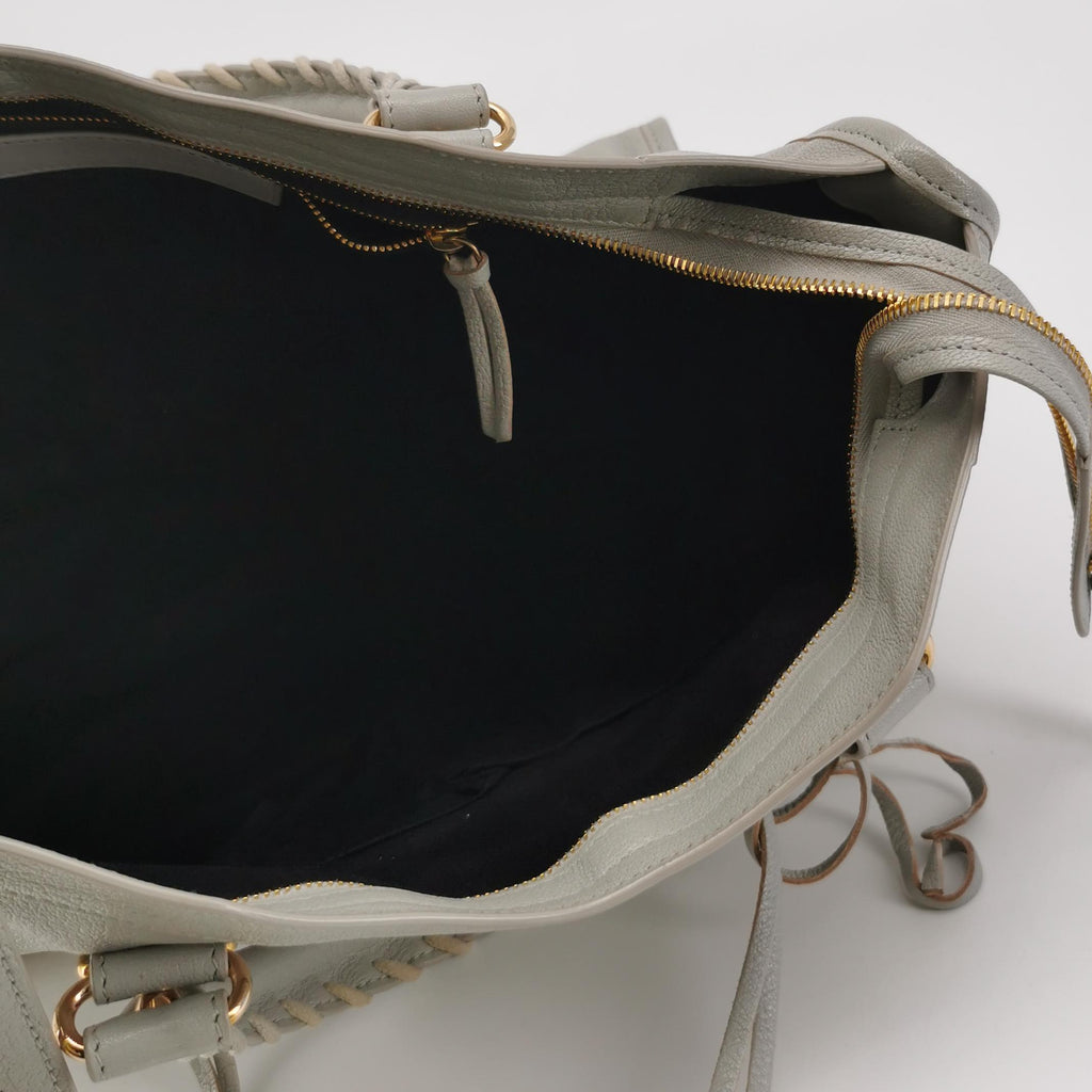 Balenciaga Medium City Metallic Edge Gray GHW