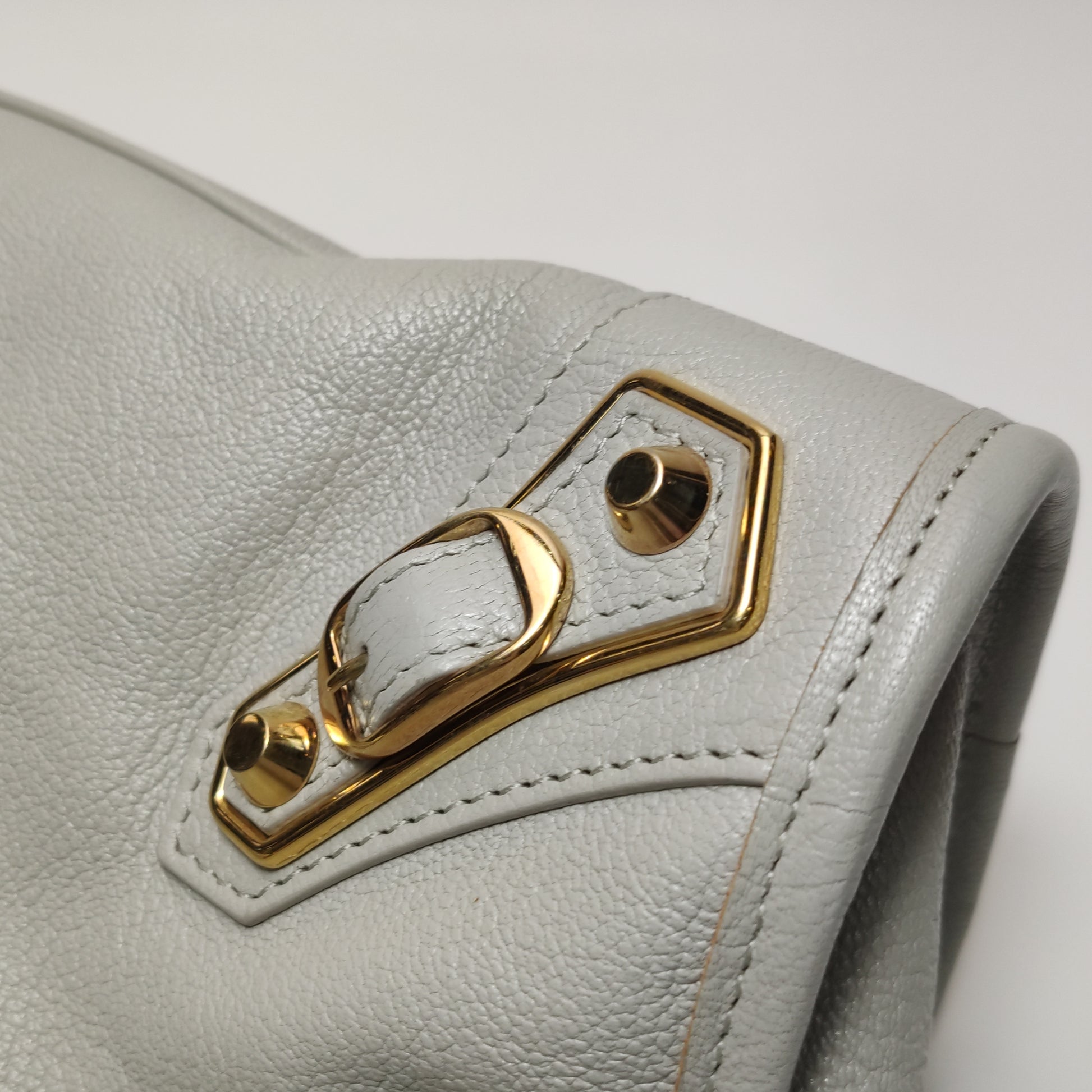 Balenciaga Medium City Metallic Edge Gray GHW