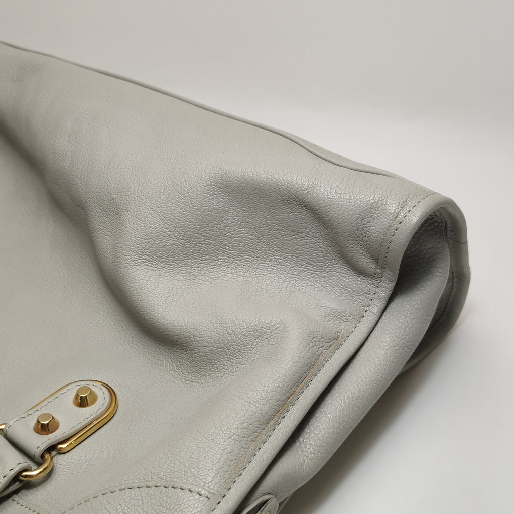 Balenciaga Medium City Metallic Edge Gray GHW