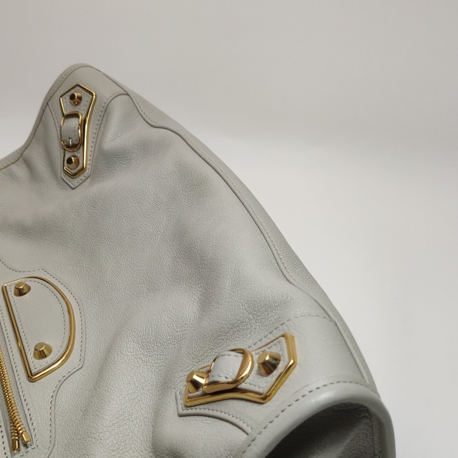 Balenciaga Medium City Metallic Edge Gray GHW
