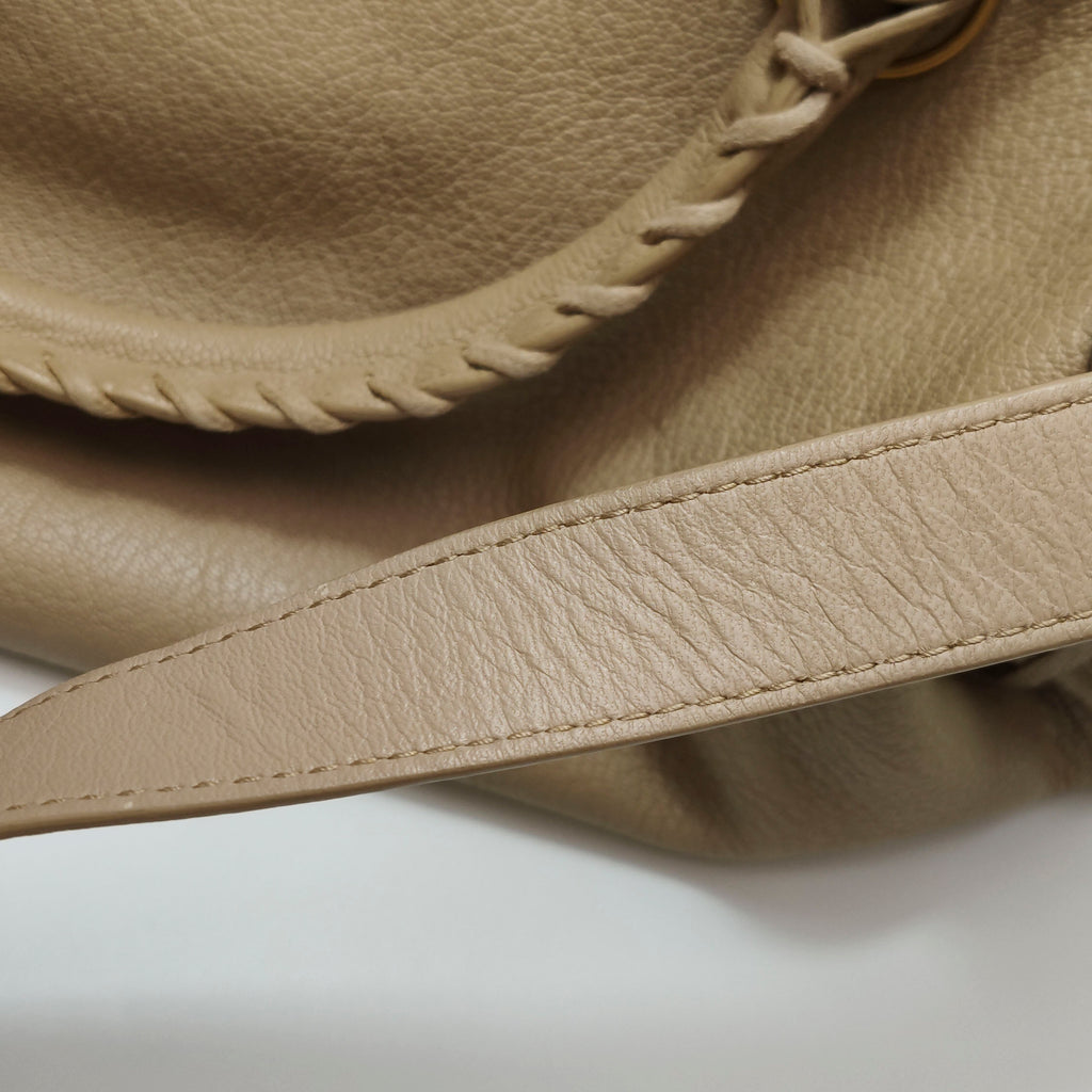 Balenciaga City Medium Metallic Edge Beige GHW