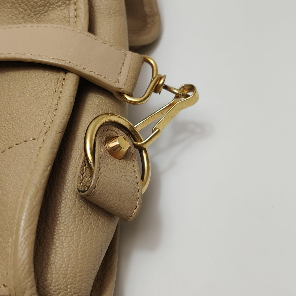 Balenciaga City Medium Metallic Edge Beige GHW