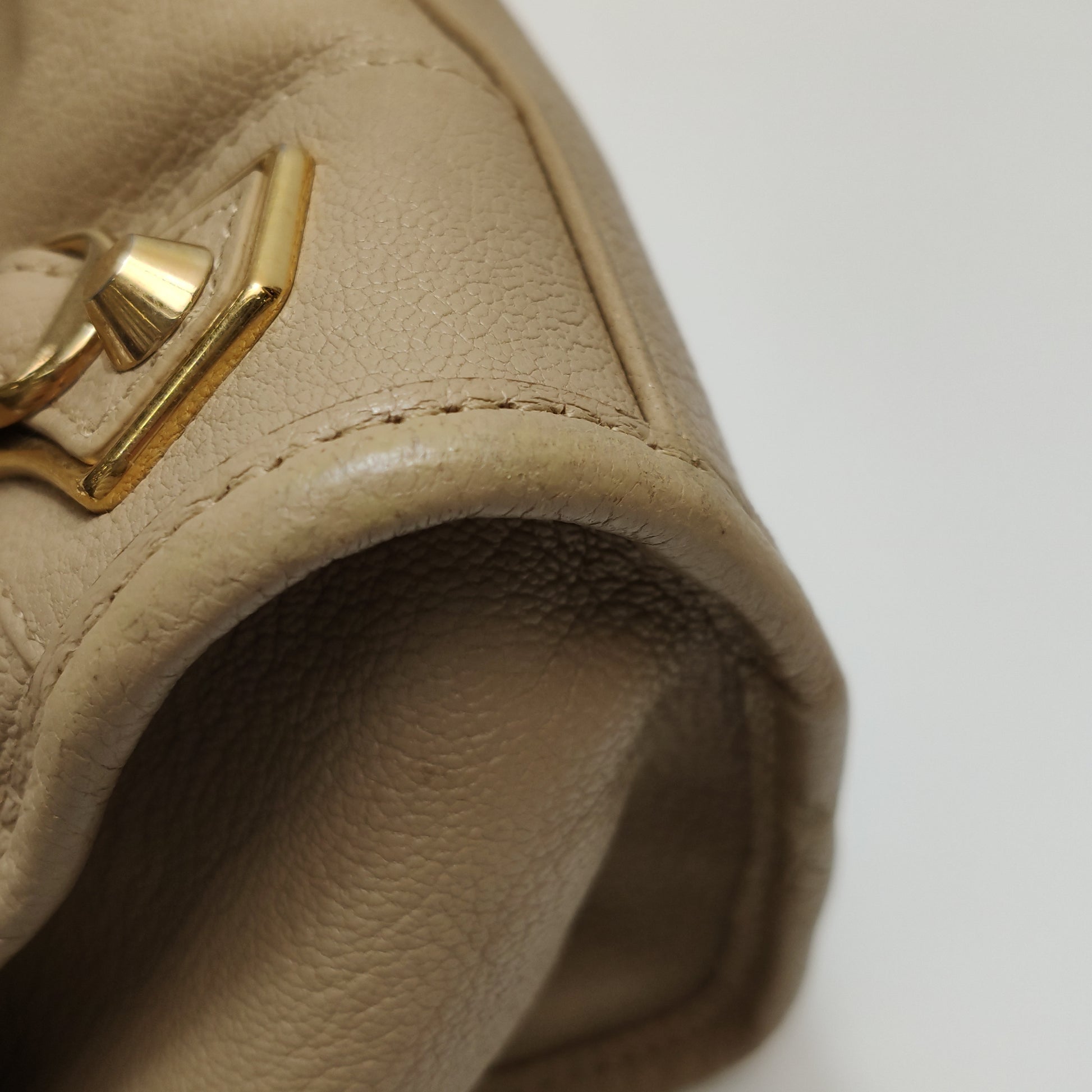 Balenciaga City Medium Metallic Edge Beige GHW