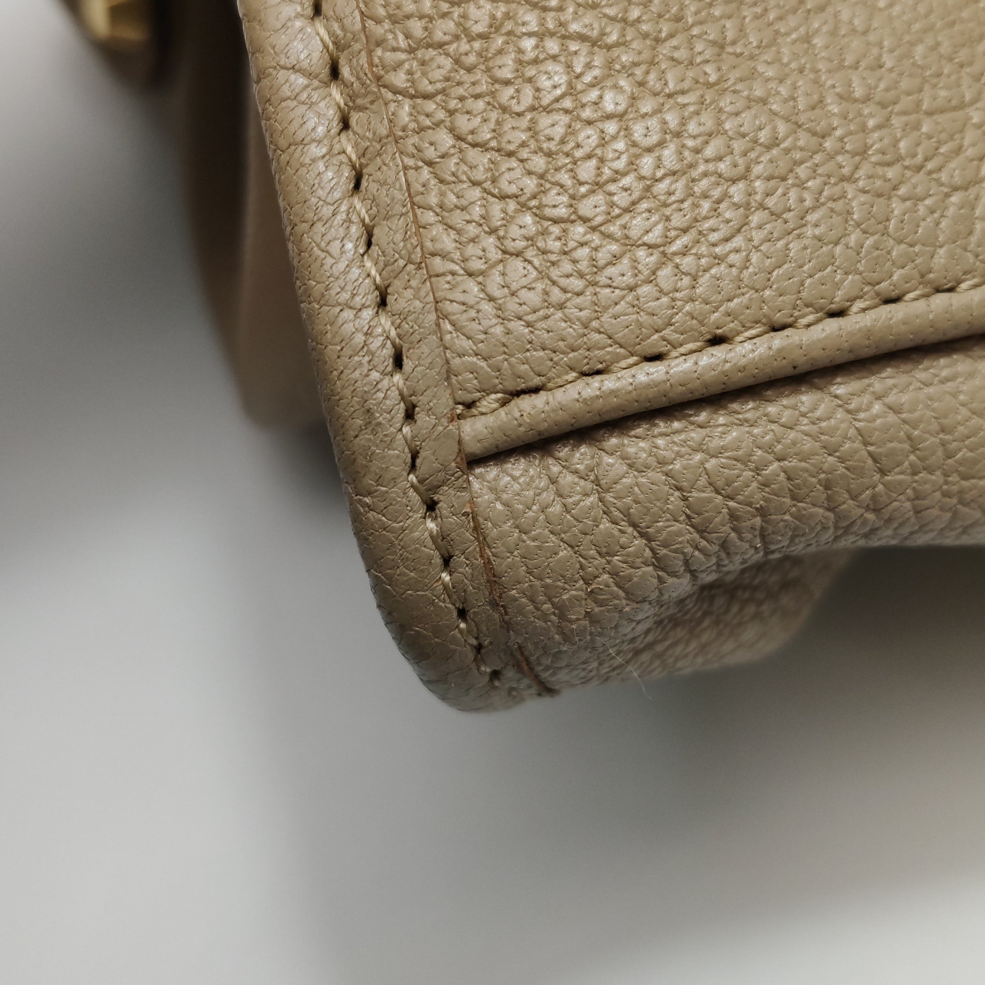 Balenciaga City Medium Metallic Edge Beige GHW