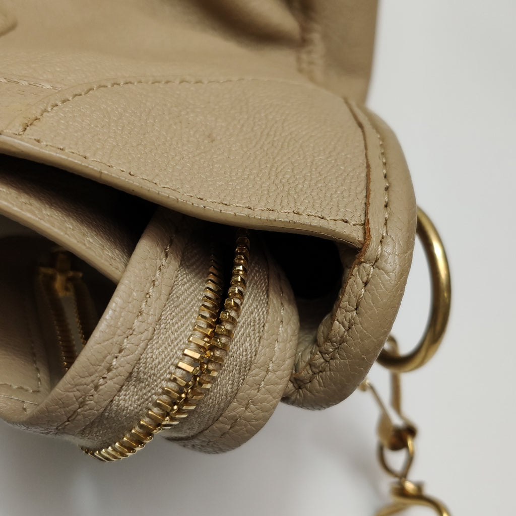 Balenciaga City Medium Metallic Edge Beige GHW