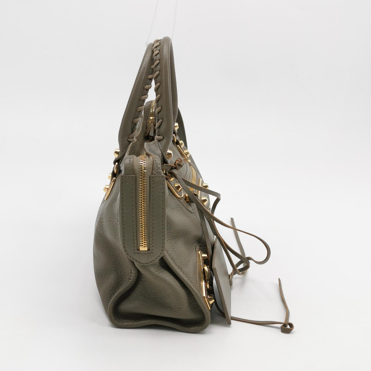 Balenciaga City Small Metallic Edge Taupe
