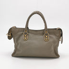 Balenciaga City Small Metallic Edge Taupe