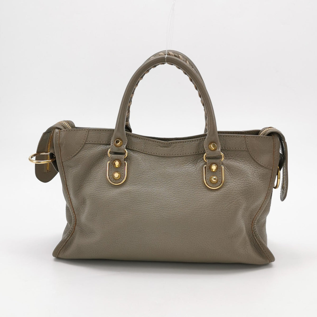 Balenciaga City Small Metallic Edge Taupe