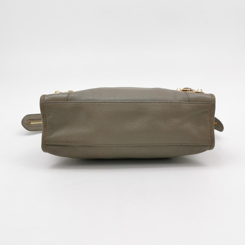 Balenciaga City Small Metallic Edge Taupe