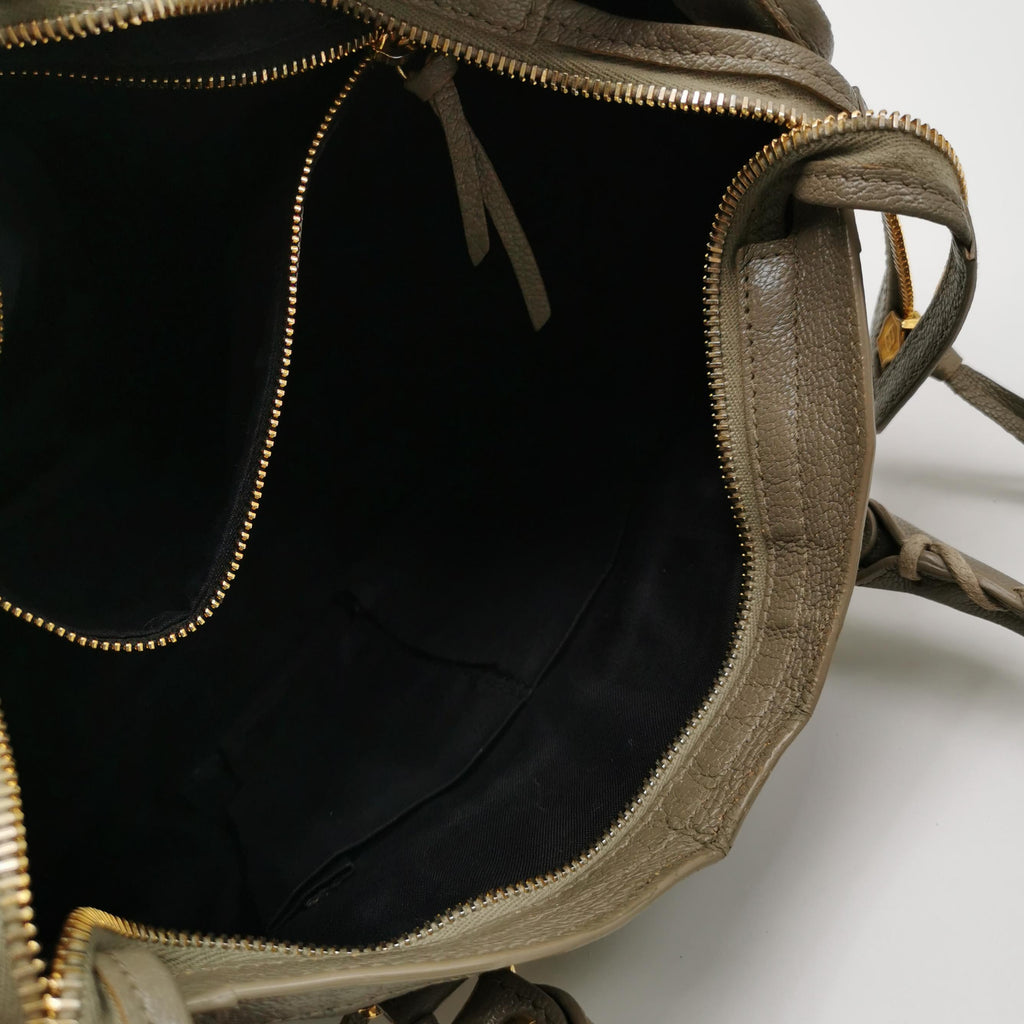 Balenciaga City Small Metallic Edge Taupe