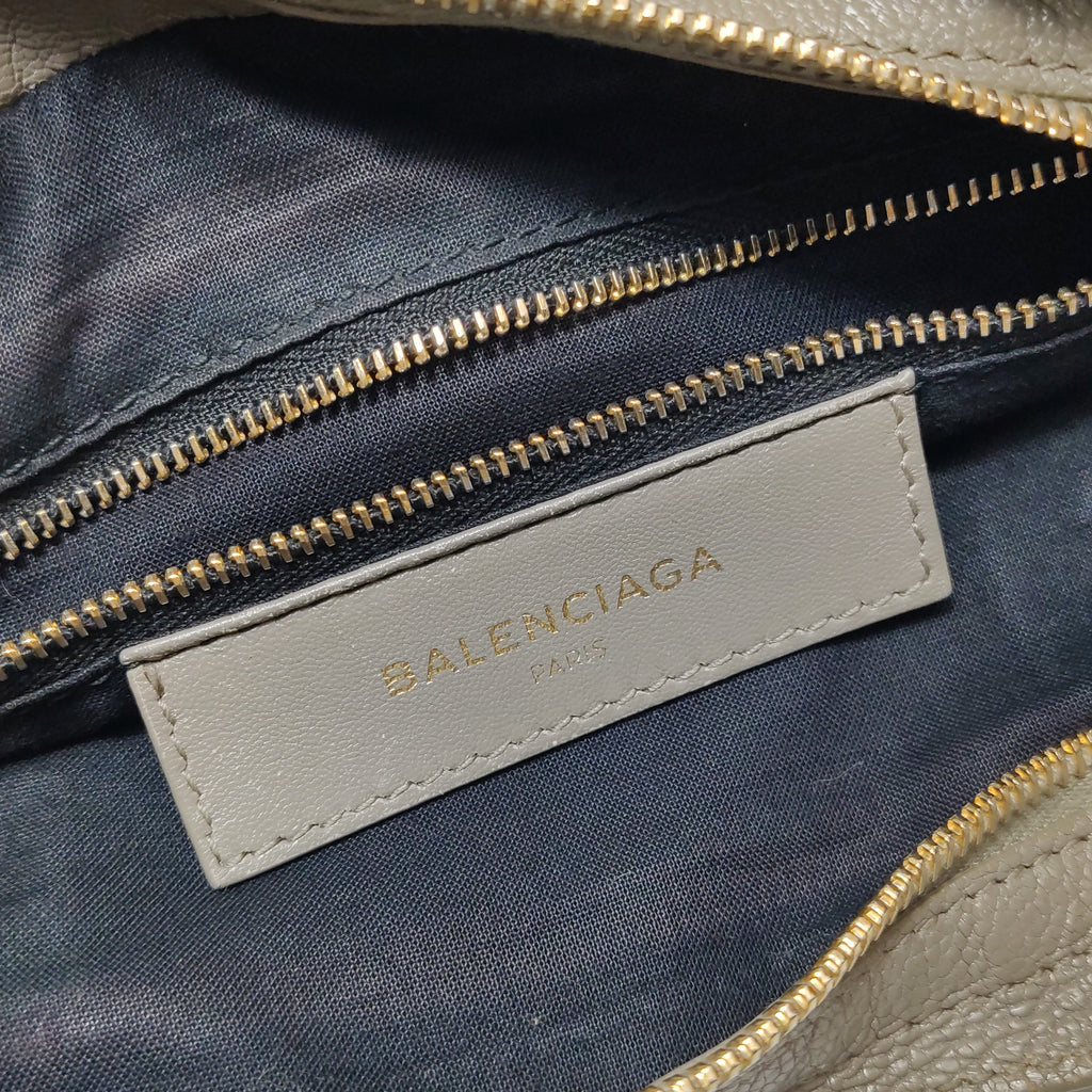 Balenciaga City Small Metallic Edge Taupe
