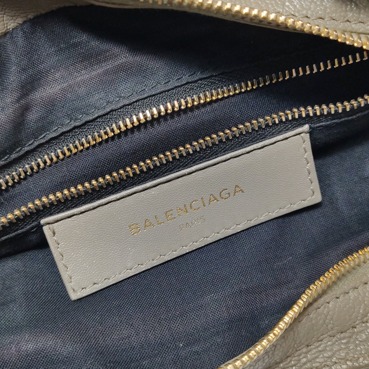 Balenciaga City Small Metallic Edge Taupe