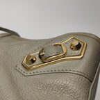 Balenciaga City Small Metallic Edge Taupe