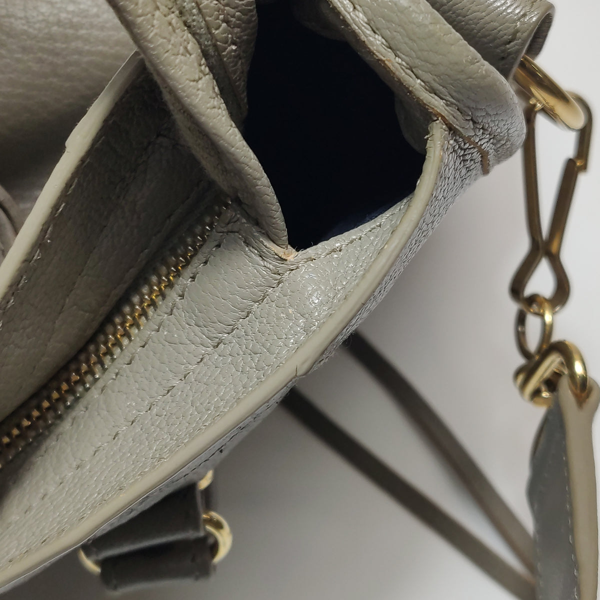 Balenciaga City Small Metallic Edge Taupe