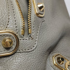 Balenciaga City Small Metallic Edge Taupe