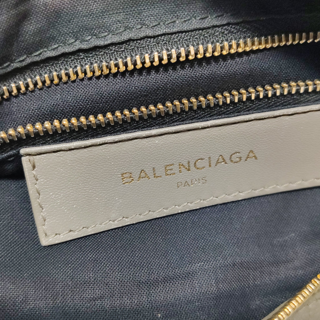Balenciaga City Small Metallic Edge Taupe