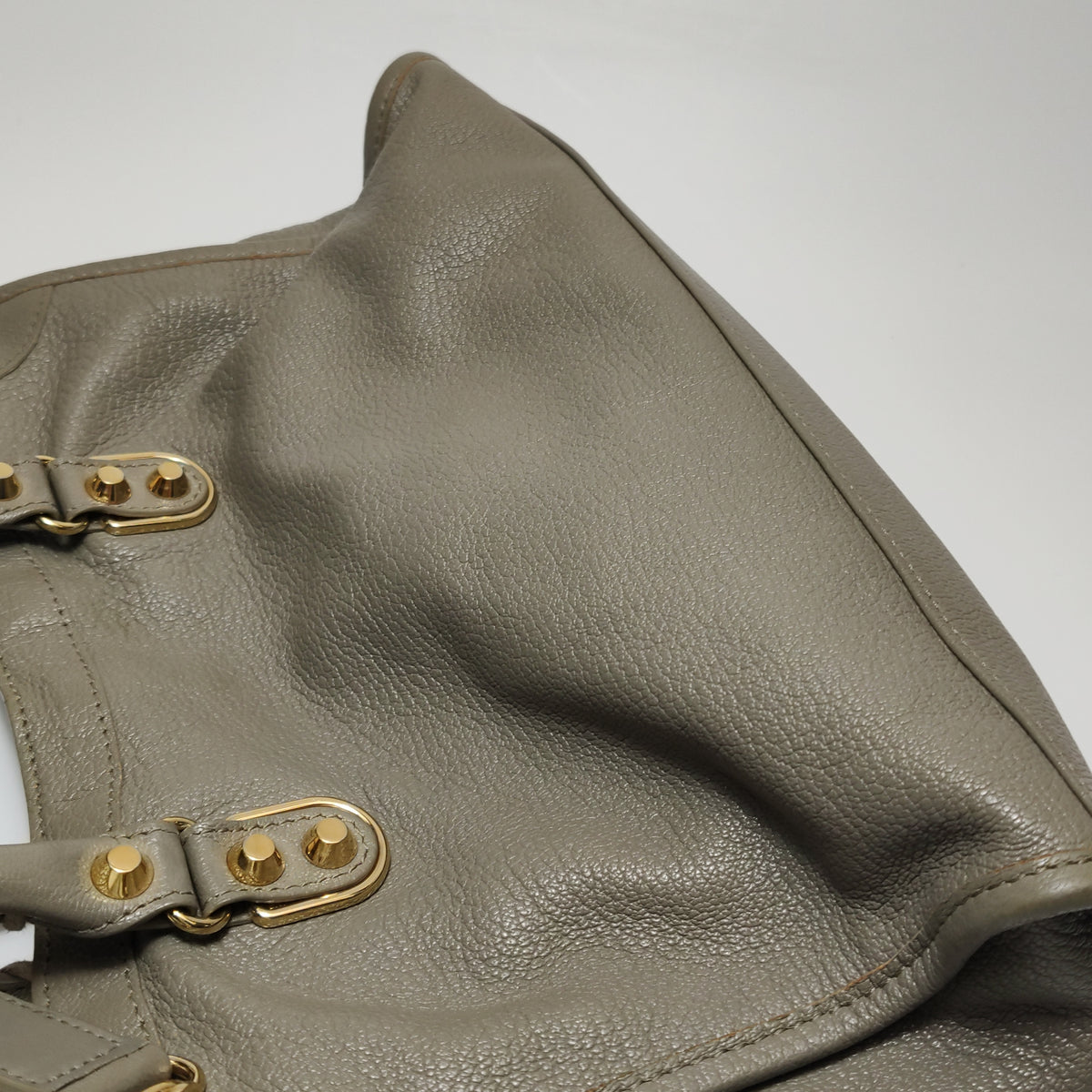 Balenciaga City Small Metallic Edge Taupe