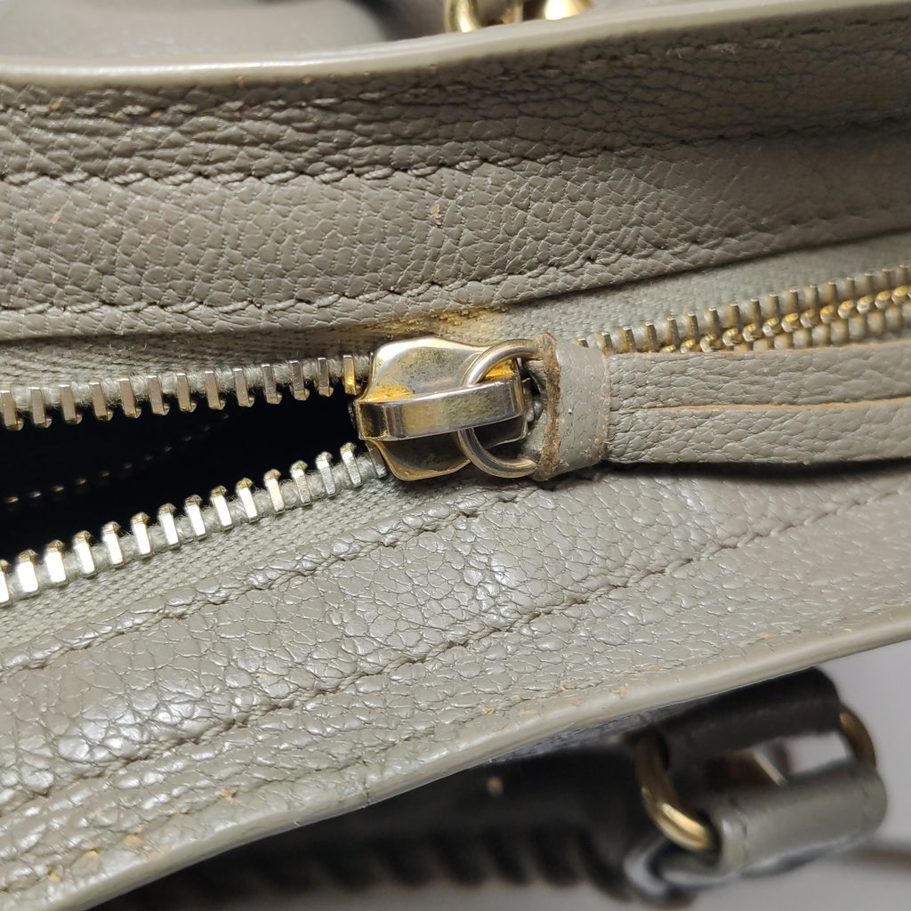 Balenciaga City Small Metallic Edge Taupe