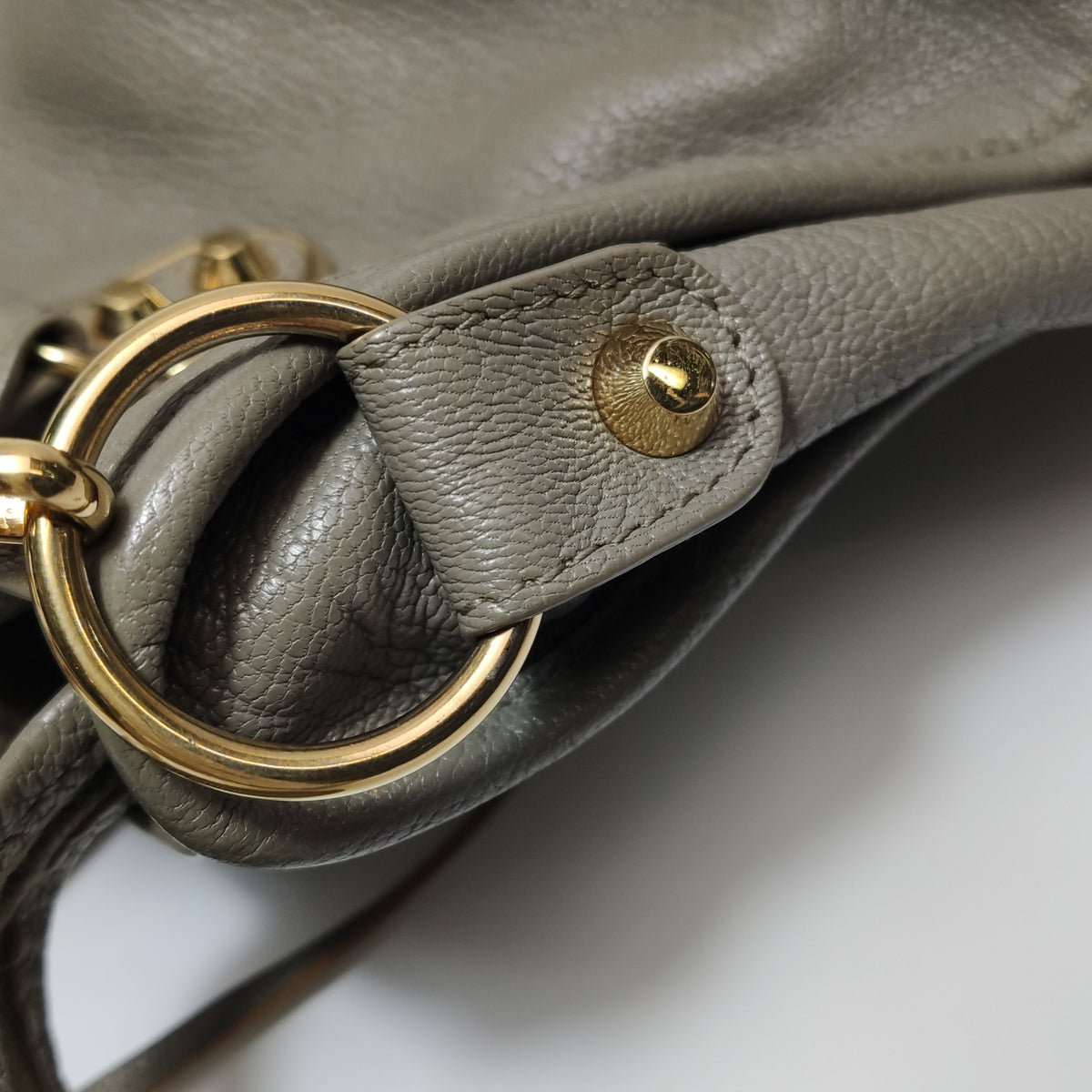 Balenciaga City Small Metallic Edge Taupe