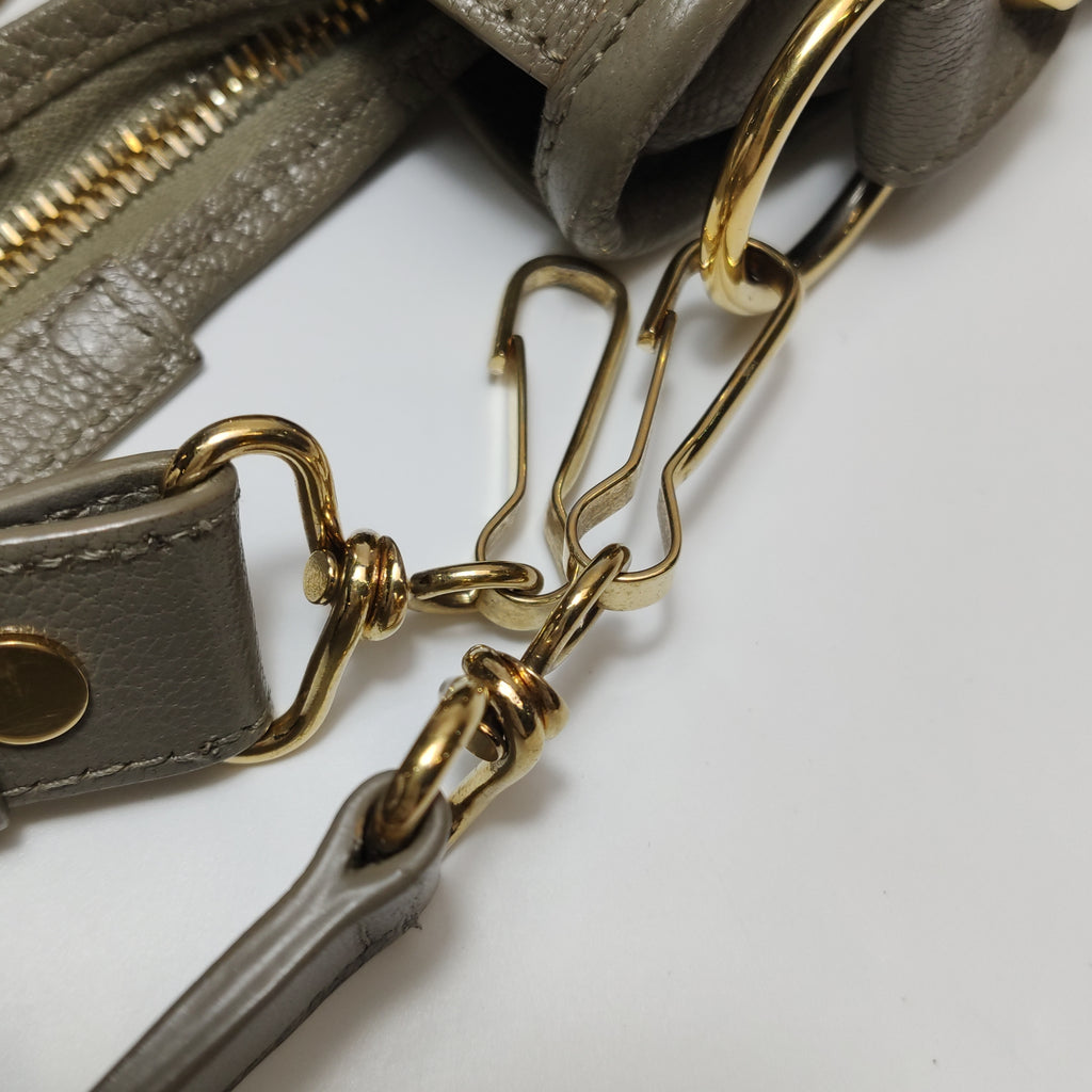 Balenciaga City Small Metallic Edge Taupe