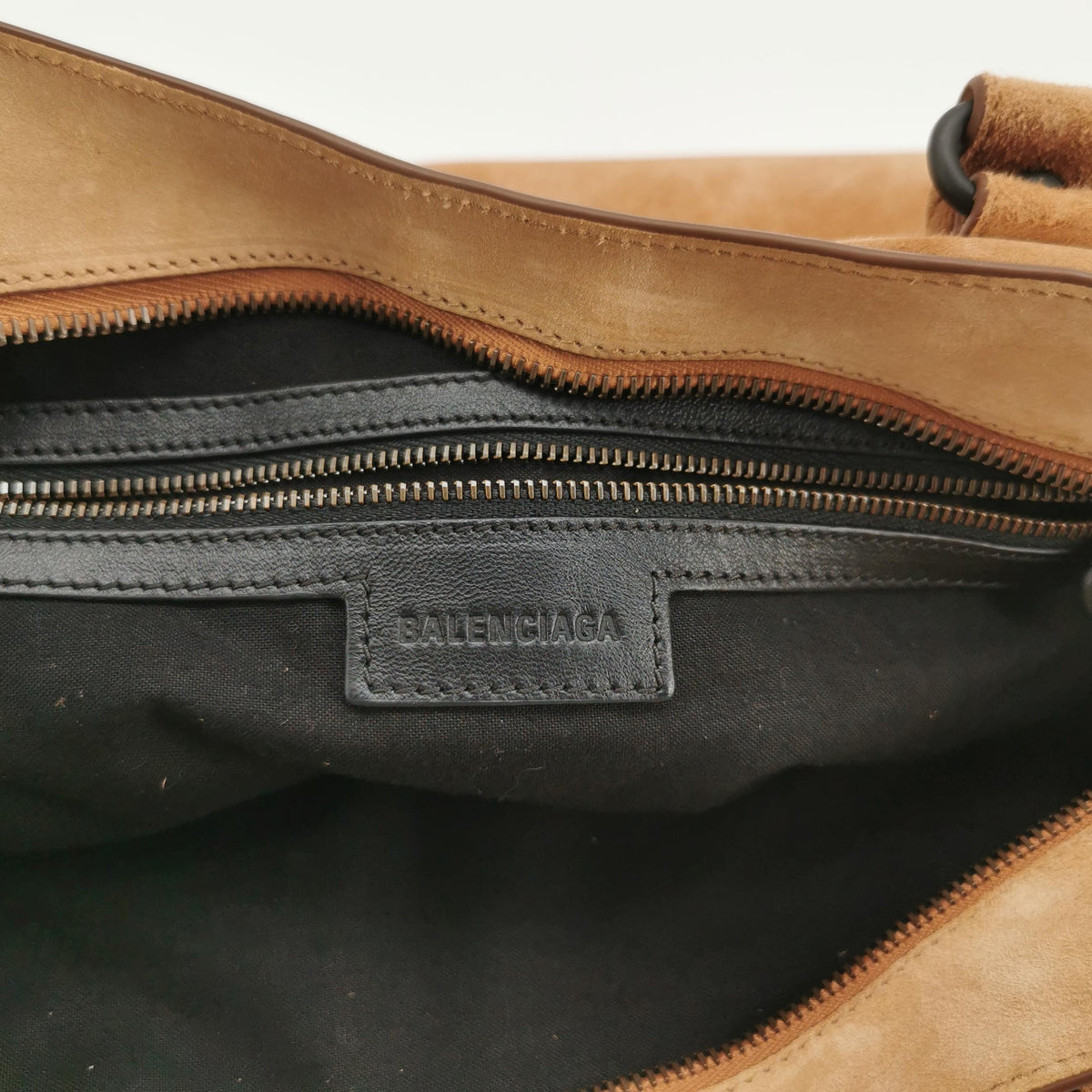 Balenciaga Le City Medium Suede Tan