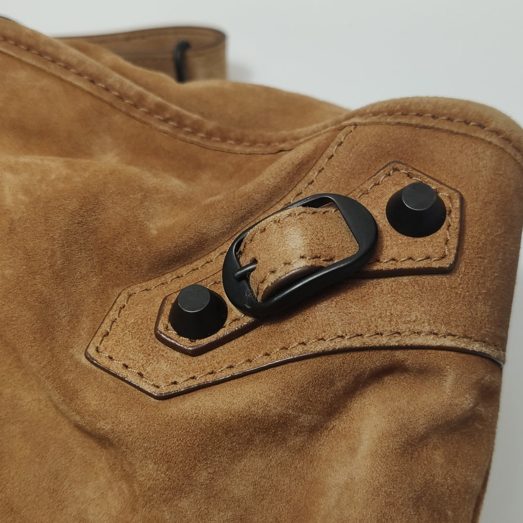Balenciaga Le City Medium Suede Tan