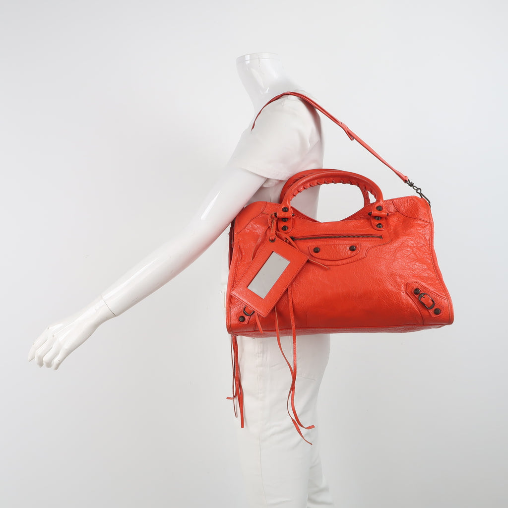 Balenciaga Classic Giant City Medium Bright Red