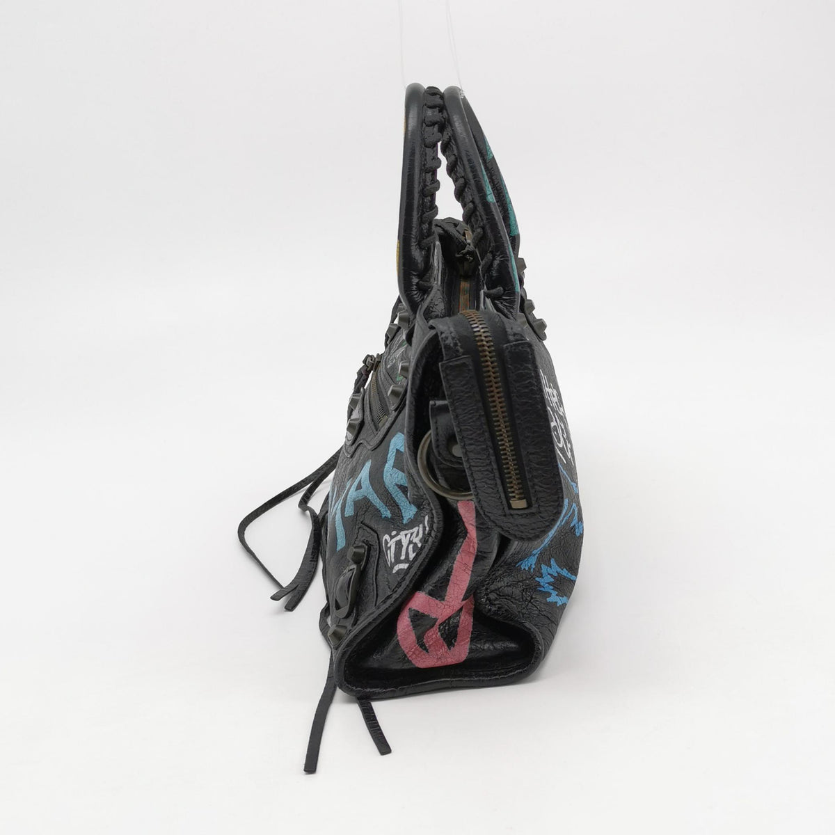 Balenciaga City Small Graffiti Black