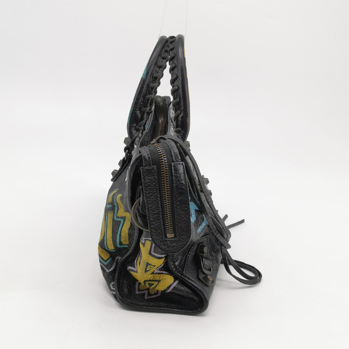 Balenciaga City Small Graffiti Black