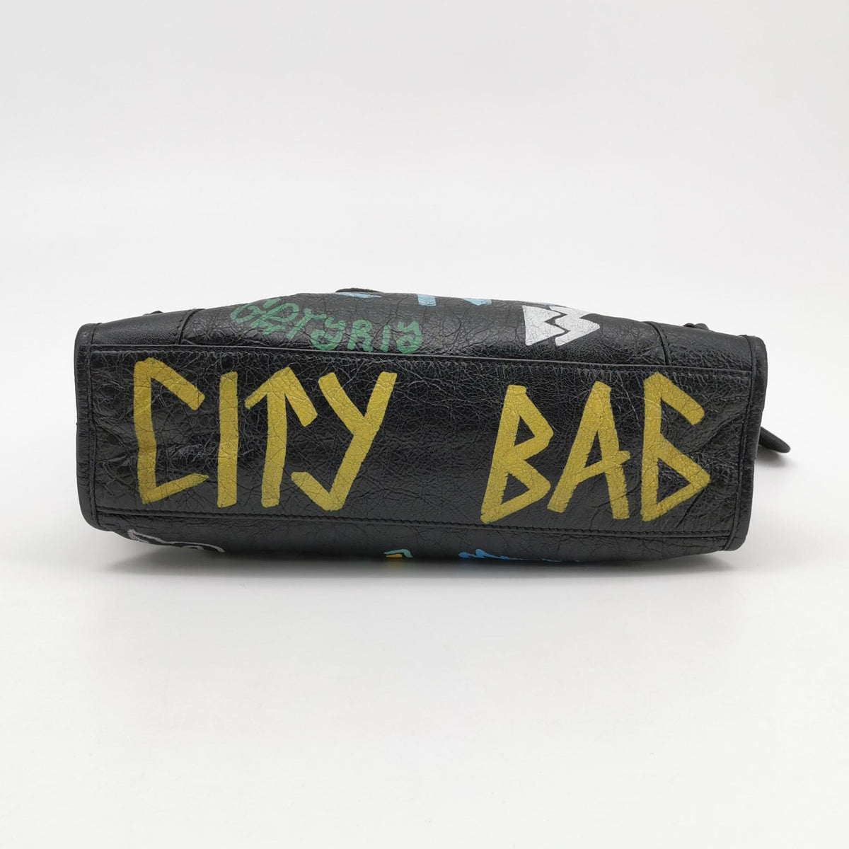 Balenciaga City Small Graffiti Black