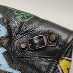 Balenciaga City Small Graffiti Black