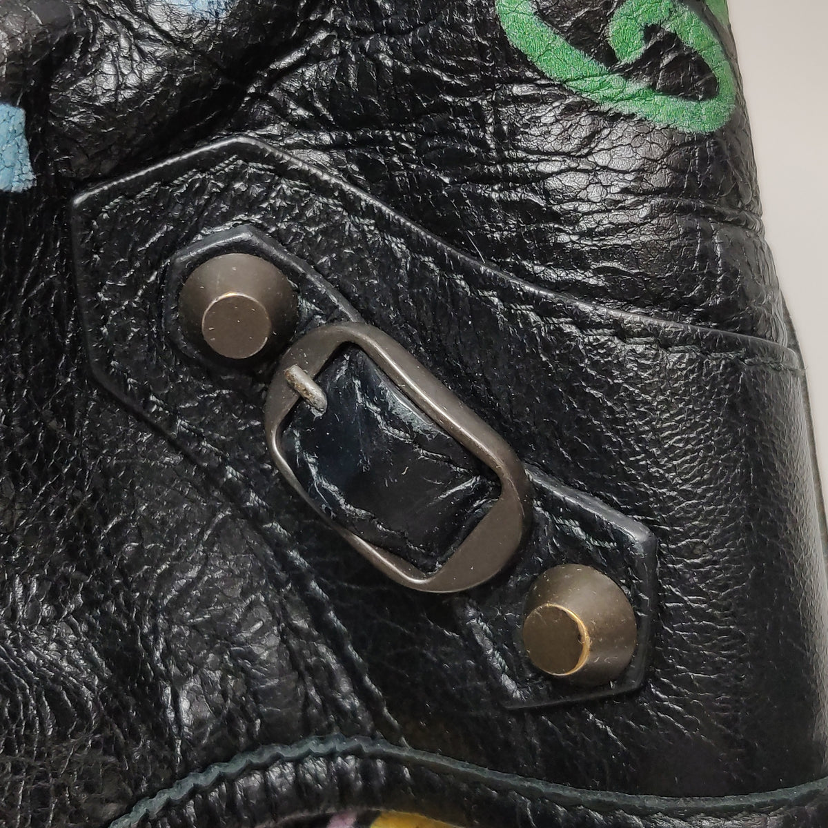 Balenciaga City Small Graffiti Black